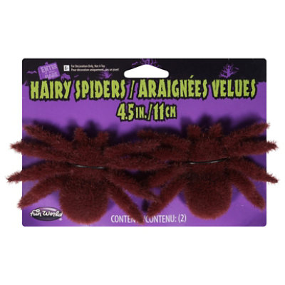 Fun World Hairy Spiders – 2 Count - Image 1