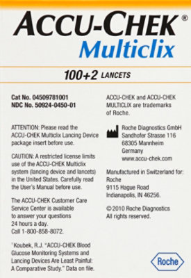 Accu Chek Multiclix Lancets - 102 CT - Image 2