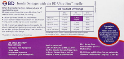 Bd Ultra-fine Syringe 3/10cc - 100 CT - Image 3