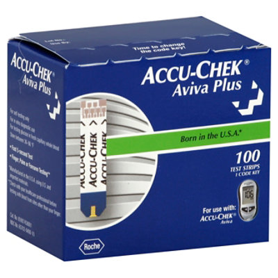 Accu Chek Aviva Plus Diabetes Strips - 100 CT - Image 1