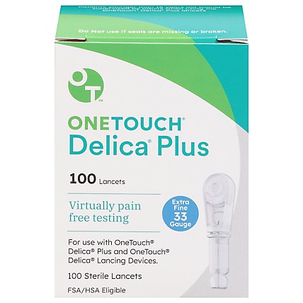 One Touch 33 Guage Delica Lancets - 100 CT - Image 2
