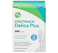 One Touch 33 Guage Delica Lancets - 100 CT