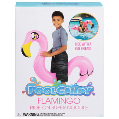 PoolCandy Flamingo Ride-On Super Noodle - Each - Image 1
