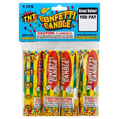 Confetti Candles 4 Inch 4 CT Safeway