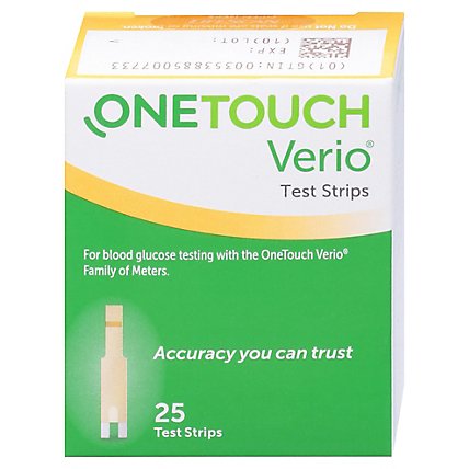Onetouch Verio Diabetes Strips - 25 CT - Image 1
