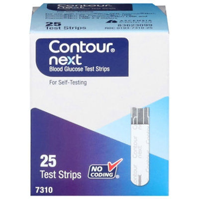 Bayer Contour Next Blood Glucose Test Strips - 25 CT - Image 2