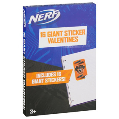 Pmg Nerf Giant Sticker Cards - 16 CT - Image 1