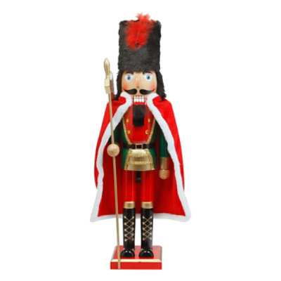 Signature SELECT 24 Inch Wood Nutcracker With Cape - Each - Image 1