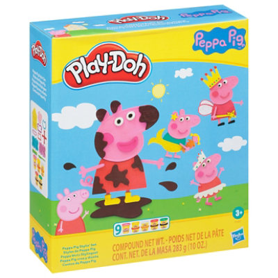 Hasbro Brand New! Play-Doh Playset-Peppa Pig- Stylin Set-9 colors Ages 3+