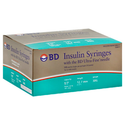 Bd Ultra Fine Syringe 1cc - 100 CT - Image 1