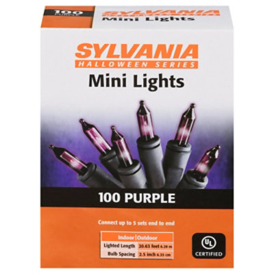 Sylvania Halloween Series 100 Purple Mini Lights - Each - Image 1