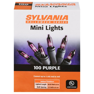 Inl 100ct Hlwn Mini Lght Prple - EA - Image 2