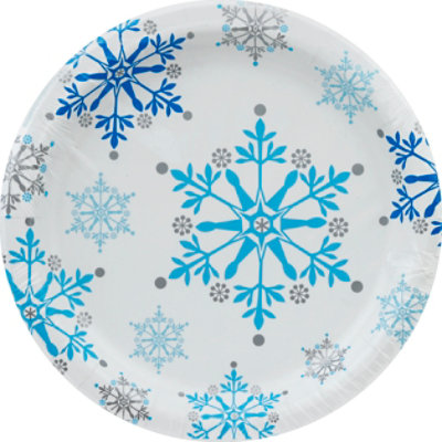 Creative Snowflake Swirls 7 Inch Plate - 8 CT - Image 2