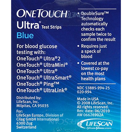 Onetouch Ultra Test Strips Blue - 25 CT - Image 3