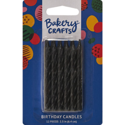 Decopac Black Smooth & Spiral Candle - EA - Image 1