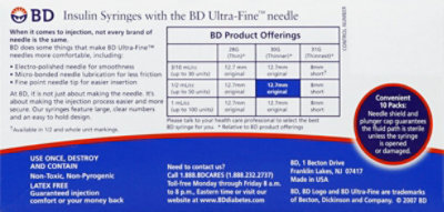 Bd Ultra-fine Syringe 1/2cc - 100 CT - Image 3