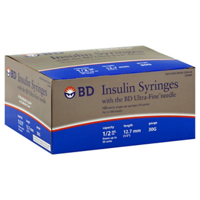 Bd Ultra-fine Syringe 1/2cc - 100 CT - Image 1