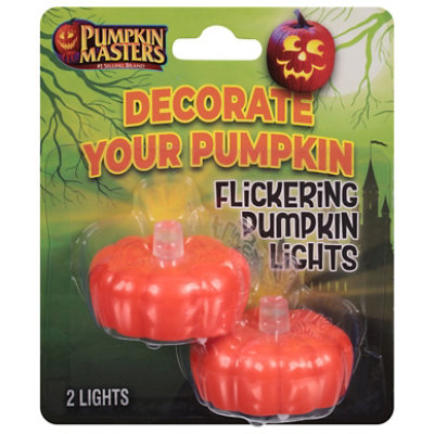 Pm 2pk Flicker Pumpkin Lights - EA - Image 1