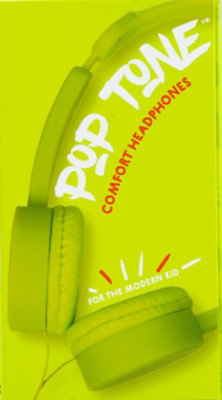 Pop Tone Comfort Head Phones Lime - 1 CT - Image 2