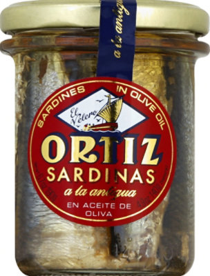 Ortiz Sardines A La Antigua In Olive Oil - Skin On Glass Jar - 190 GR - Image 2