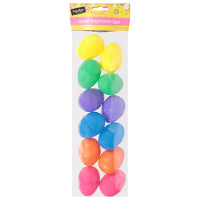 Signature SELECT Seasons 2.5 Inch Bright Color Easter Eggs 12 Count - Each - Image 1