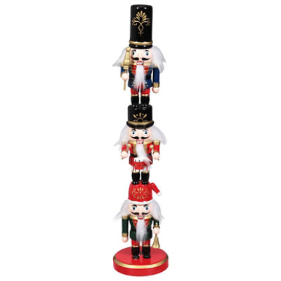 Signature SELECT 14 Inch Tri Stack Wood Nutcracker - Each - Image 1