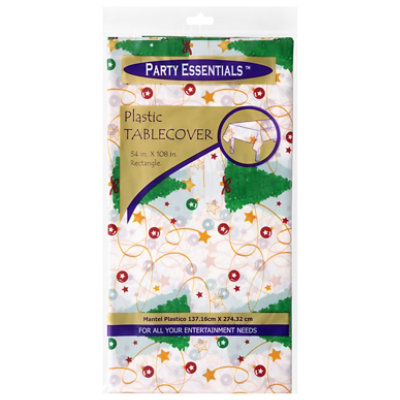 Party Essentials Christmas Tree Tablecover - EA - Image 1