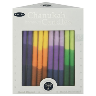 Shulsinger Chanukah Candle Rainbow - 45 CT - Image 1