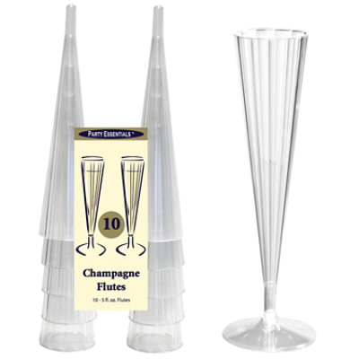 Party Essentials Champagne Flutes - 10 CT - Image 1