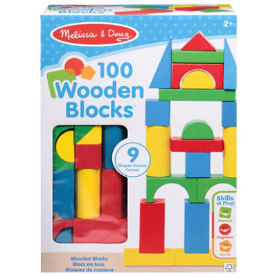Melissa & Doug Wooden Blocks Set 100 Count - Each - Image 2
