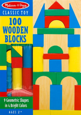 Melissa & Doug Wooden Blocks Set 100 Count - Each - Image 1