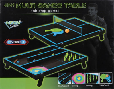 PMT Holdings Neon 4-in-1 Tabletop Games Set - Each - Image 3