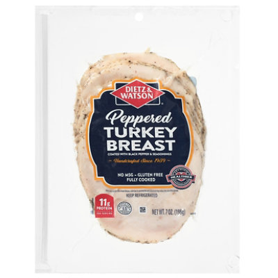 Dietz & Watson Peppered Turkey Breast Ps - 7 OZ - Image 1