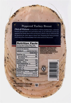 Dietz & Watson Peppered Turkey Breast Ps - 7 OZ - Image 2