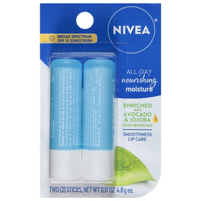 Nivea Hydrating Dual Pk Lip Balm - .34 OZ