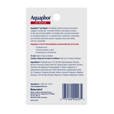 Aquaphor Lip Duo Pk Immed Rpr .7 Floz - 0.7 FZ - Image 6