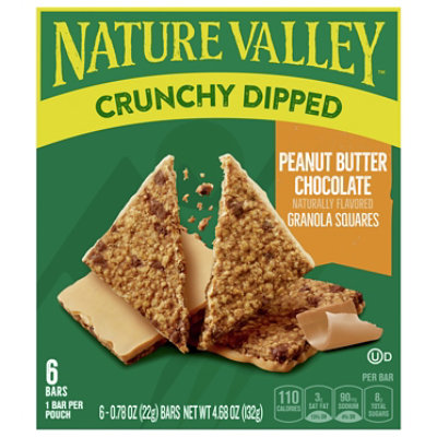 Nature Valley Crunchy Dipped Peanut Butter Chocolate Granola Squares - 6-4.68 Oz - Image 3