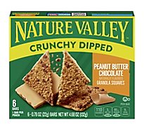 Nature Valley Crunchy Dipped Peanut Butter Chocolate Granola Squares - 6-4.68 Oz