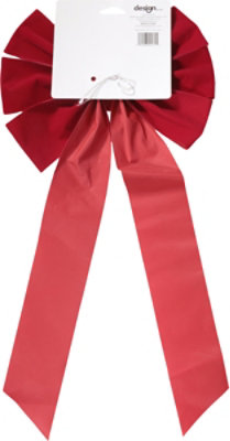 IG Design Group Americas Inc 10x22 Inch Red Flocked Bow - Each - Image 3