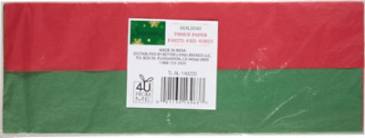 Signature Select Red and Green Tissue Paper 15 Count - Each - Image 2