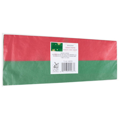 Signature Select Red and Green Tissue Paper 15 Count - Each - Image 1