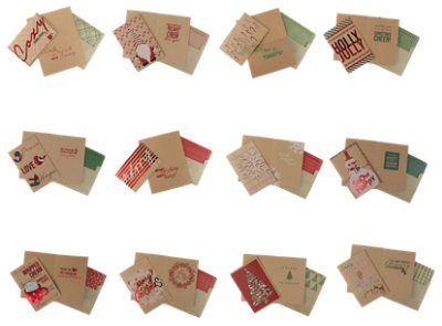 Signature SELECT Petite Kraft Christmas Boxed Cards 18 Count Styles May Vary - Each - Image 1