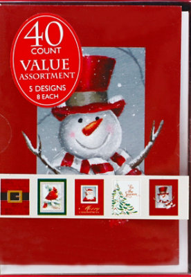 Signature SELECT Value Christmas Boxed Cards 40 Count Styles May Vary - Each - Image 1