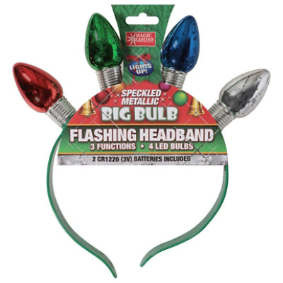 Shawshank LEDz Light Up Speckled Big Bulb Headband - Each - Image 1