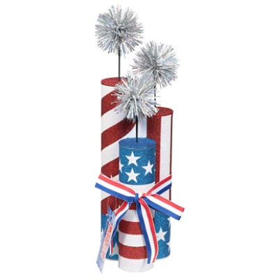 Seasonal Celebrations Firecracker Glitter Tbltop - Each - Image 2