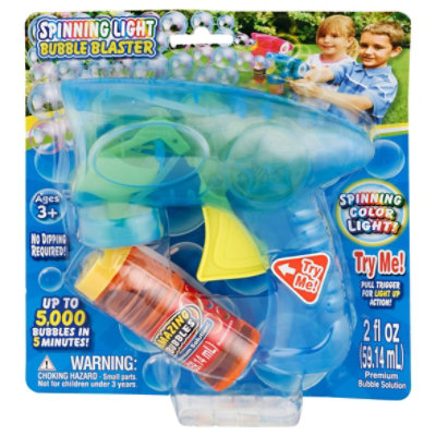 Placo Bubbles Blaster Spinning Color Light Colors May Vary 2 Oz - Each - Image 3
