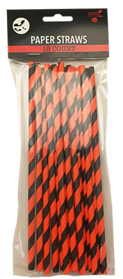 Tri 15ct Hlwn Paper Straws - EA - Image 1