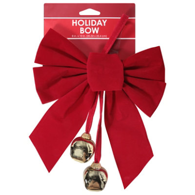 IG Design Group Americas Inc 8x10 Inch Flocked Bow with Bells - Each - Image 2