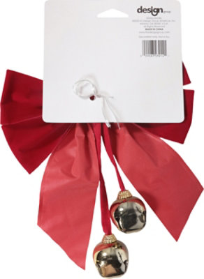 IG Design Group Americas Inc 8x10 Inch Flocked Bow with Bells - Each - Image 3
