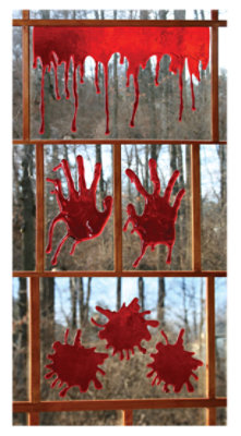 Fun 3d Bloody Window Gel Cling - EA - Image 1